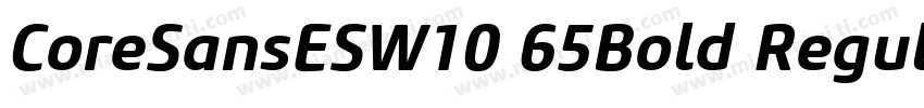 CoreSansESW10 65Bold Regular字体转换